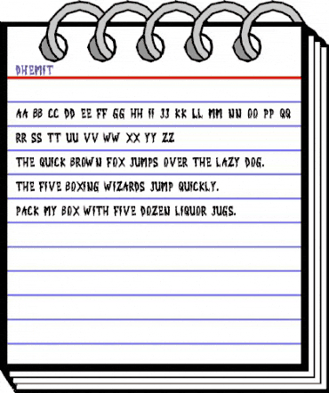 DHEMIT Regular animated font preview