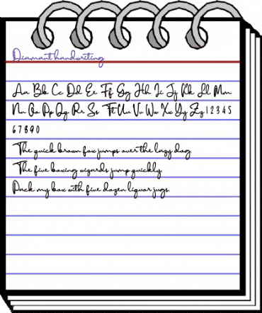 Diamant handwriting Regular animated font preview
