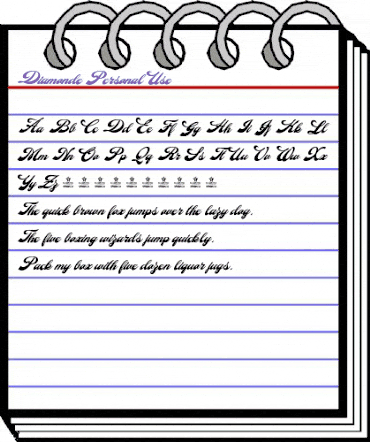 Diamonde Personal Use Regular animated font preview