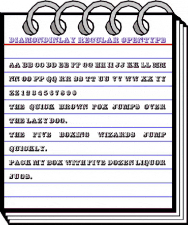 DiamondInlay Regular animated font preview