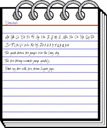 Diamonds Regular animated font preview