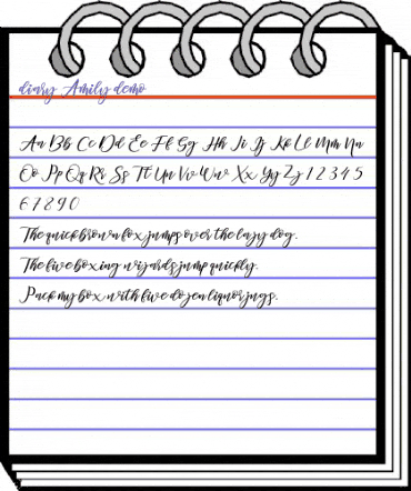 Diary Amily Regular animated font preview