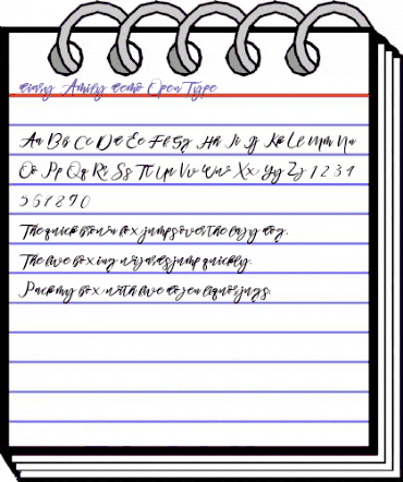 Diary Amily Regular animated font preview