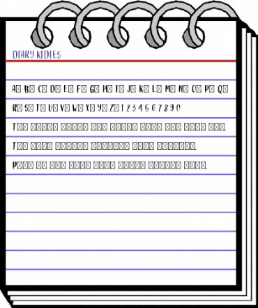 DIARY KIDIES Regular animated font preview