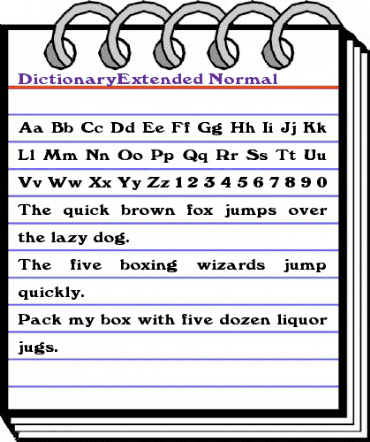 DictionaryExtended Normal animated font preview DictionaryExtended Normal animated font preview