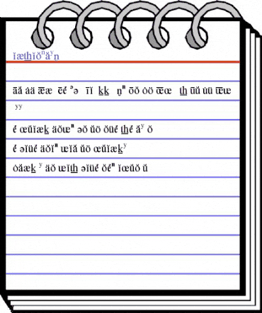 DictionaryTNR Regular animated font preview