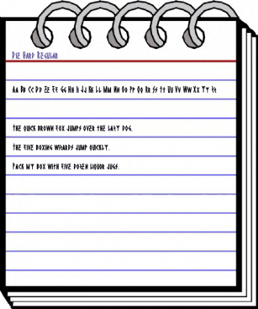 Die Hard Regular animated font preview