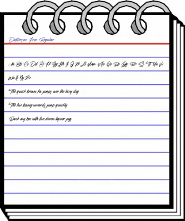 Diettersen Free Regular animated font preview