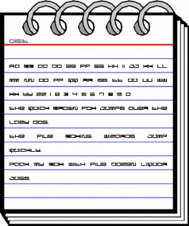 Digit Regular animated font preview