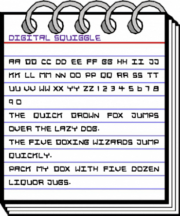 Digital Squiggle Regular animated font preview