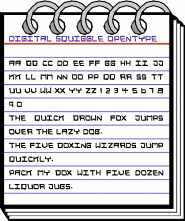 Digital Squiggle Regular animated font preview