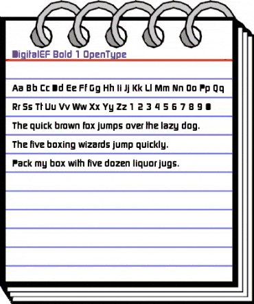 DigitalEF Bold animated font preview