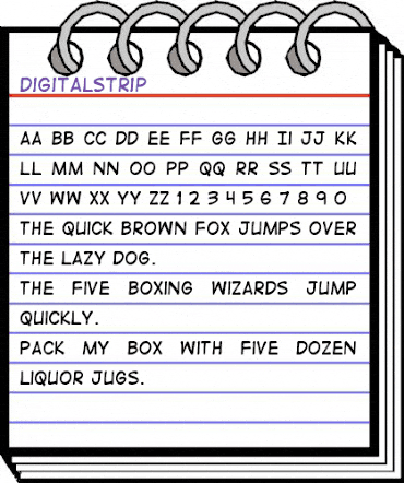 DigitalStrip Regular animated font preview DigitalStrip Regular animated font preview