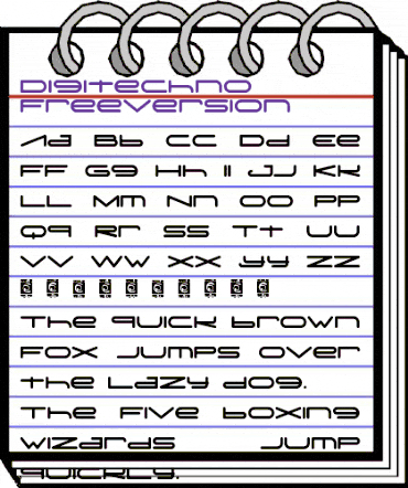 Digitechno FreeVersion animated font preview