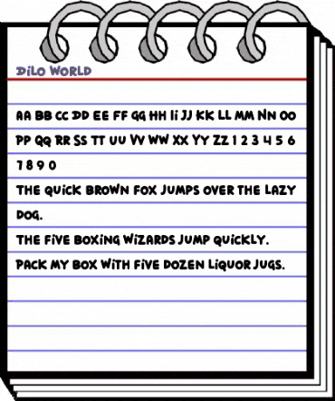 Dilo World Regular animated font preview