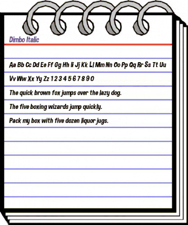 Dimbo Italic animated font preview Dimbo Italic animated font preview