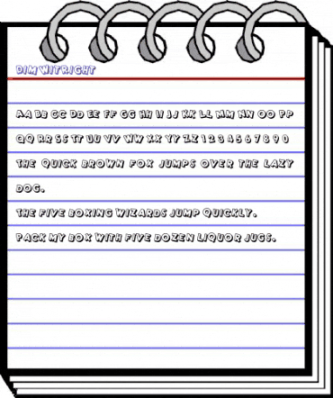 DimWitRight Regular animated font preview