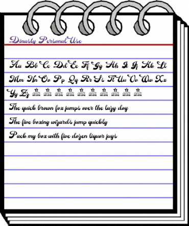 Dinasty Personal Use Regular animated font preview
