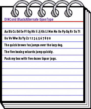 DINCond-BlackAlternate Regular animated font preview
