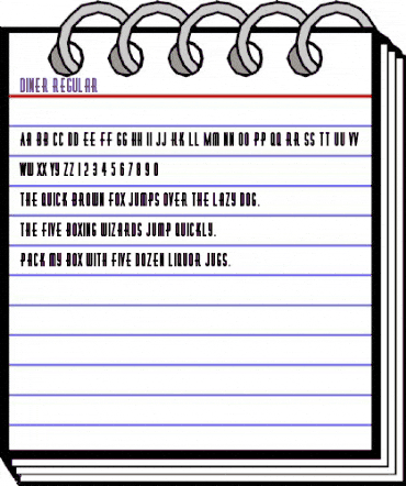 Diner Regular animated font preview