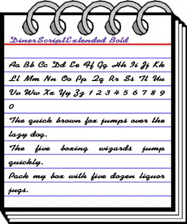 DinerScriptExtended Bold animated font preview