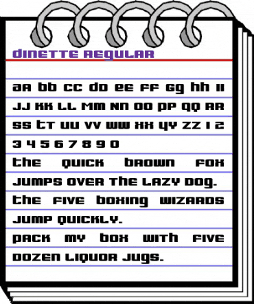 Dinette Regular animated font preview