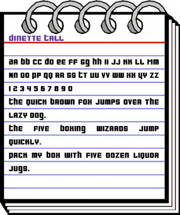 Dinette Regular animated font preview