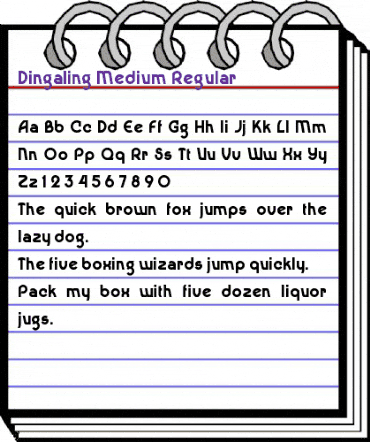 Dingaling Medium Regular animated font preview