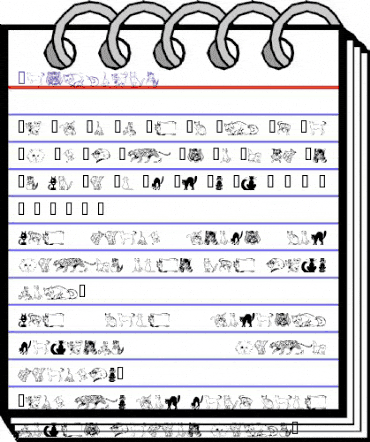 Dingcats Regular animated font preview
