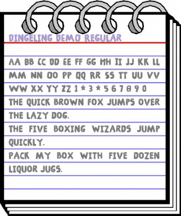 Dingeling DEMO Regular animated font preview Dingeling DEMO Regular animated font preview