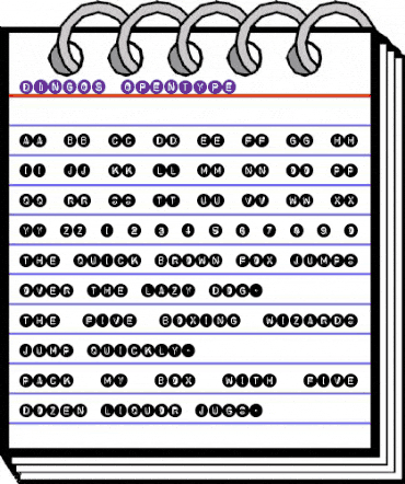 Dingos Regular animated font preview Dingos Regular animated font preview