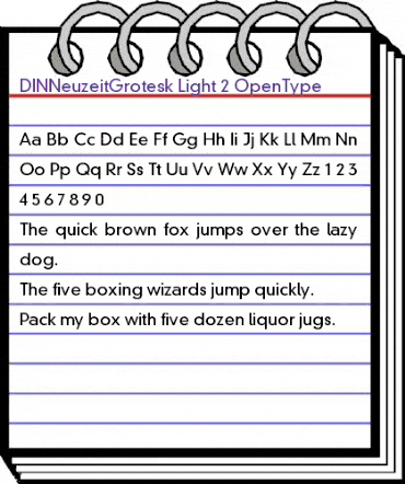 DINSchrift Regular animated font preview