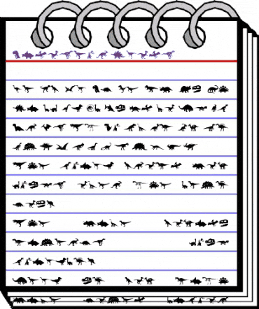 Dinosaur Icons Regular animated font preview