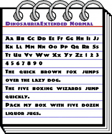 DinosauriaExtended Normal animated font preview