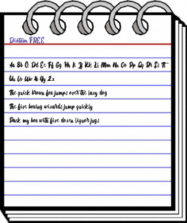 Diotam FREE Regular animated font preview