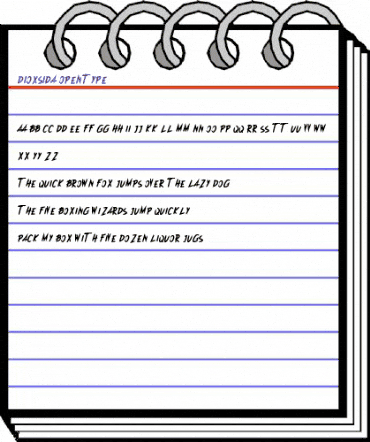 Dioxsida Regular animated font preview