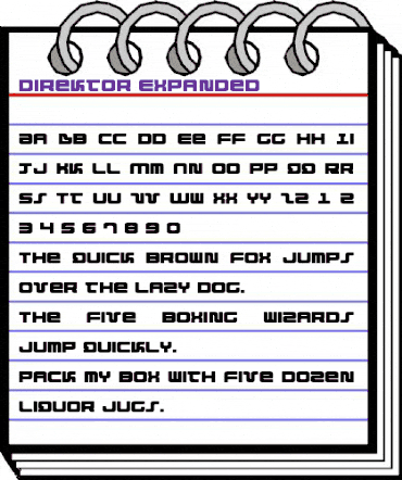 Direktor Expanded Expanded animated font preview
