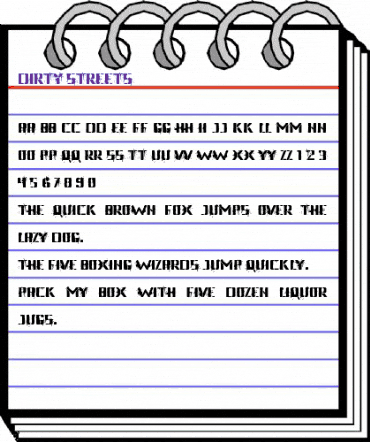 Dirty Streets Regular animated font preview