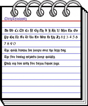 DirtyThinkwitz Regular animated font preview