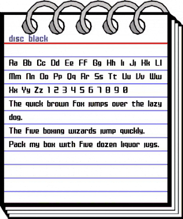 disc_black Regular animated font preview