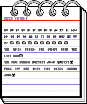 Disco Inferno Regular animated font preview
