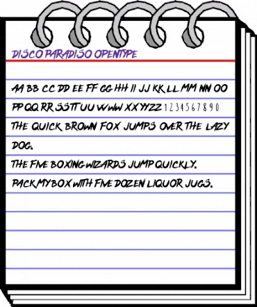 Disco Paradiso Regular animated font preview