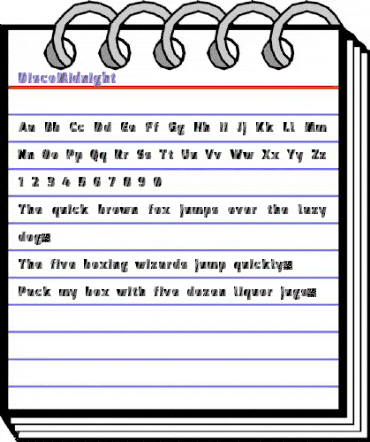 DiscoMidnight Regular animated font preview