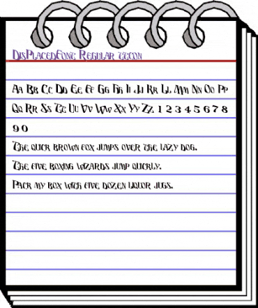 DisPlacedFont Regular animated font preview DisPlacedFont Regular animated font preview