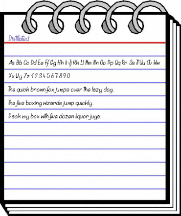 Distillated Regular animated font preview