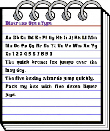 Distress Regular animated font preview Distress Regular animated font preview