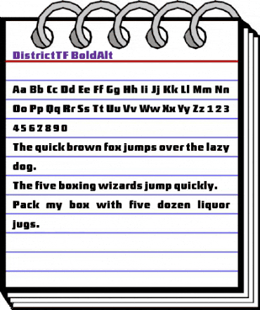 DistrictTF-BoldAlt Regular animated font preview