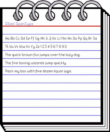 Dited Regular animated font preview