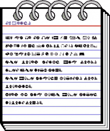 DJ Icons Regular animated font preview