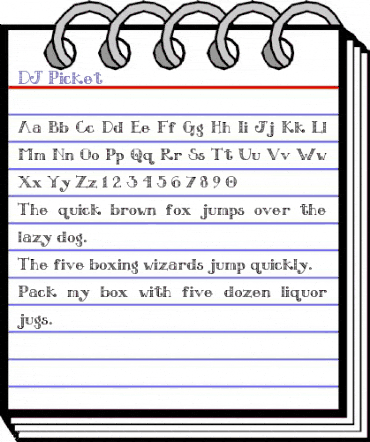 DJ Picket Regular animated font preview